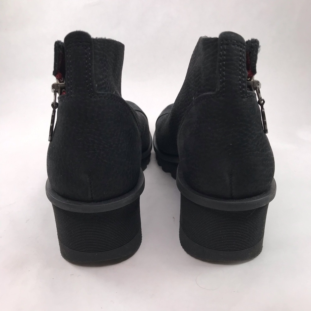 LOINTS OF HOLLAND Fusion Black Nubuck Leather Bootie Wedge Shoe - Picture 4 of 12